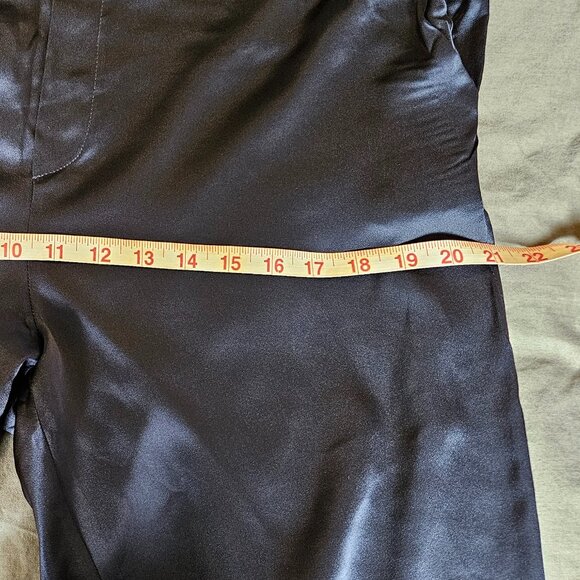 LilySilk Mulberry Silk Navy jogger pants - Picture 3 of 8